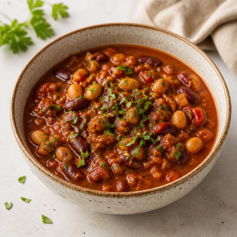 Kalasgryta med chili och bönor